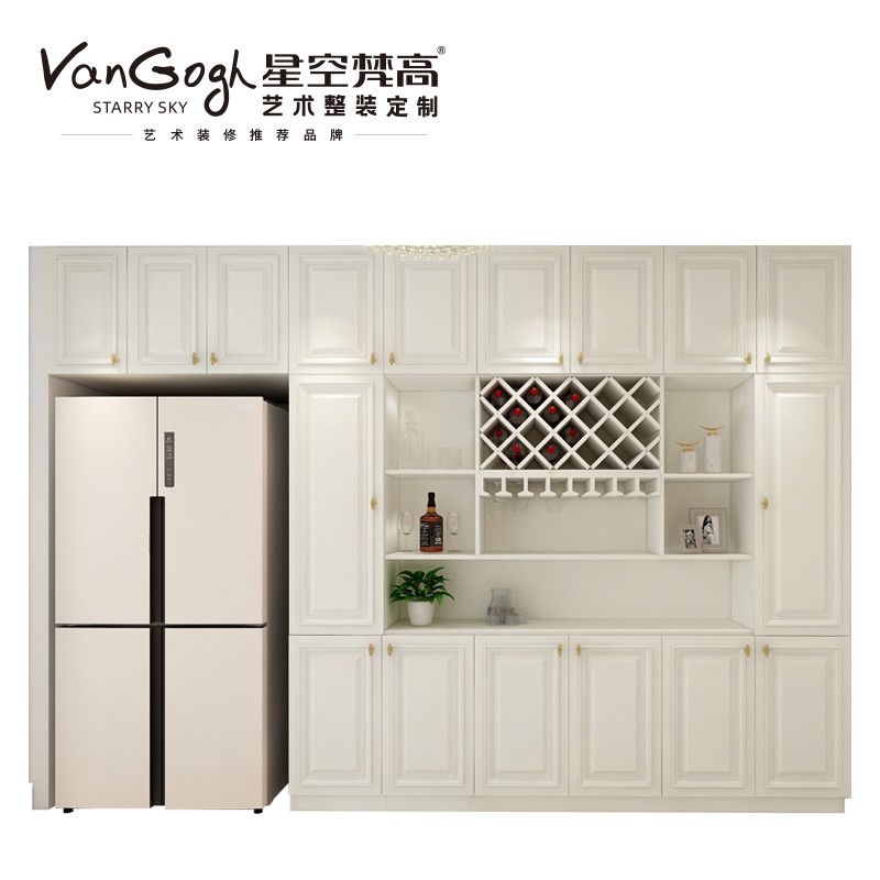 【星空梵高】現(xiàn)代簡約整體定制酒柜 布雷之歌·法式門芯-2酒柜