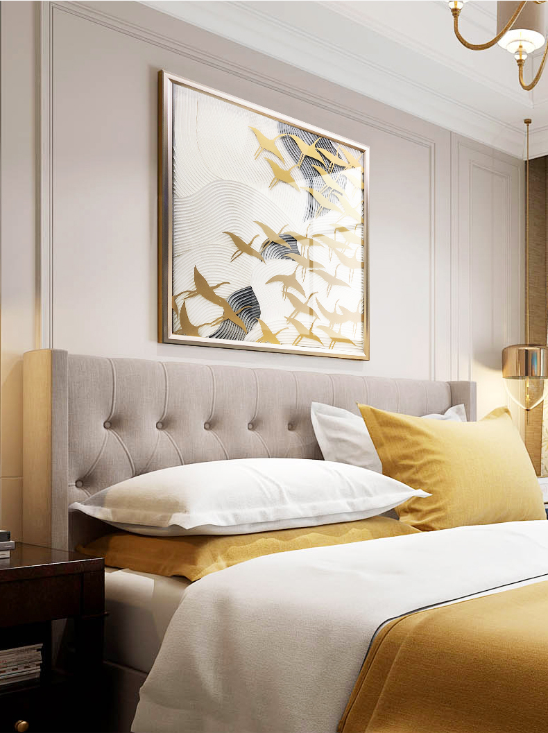 新品輕奢玄關(guān)掛畫 實(shí)物畫 客廳樣板房裝飾畫 方形純手繪油畫 歸去來兮