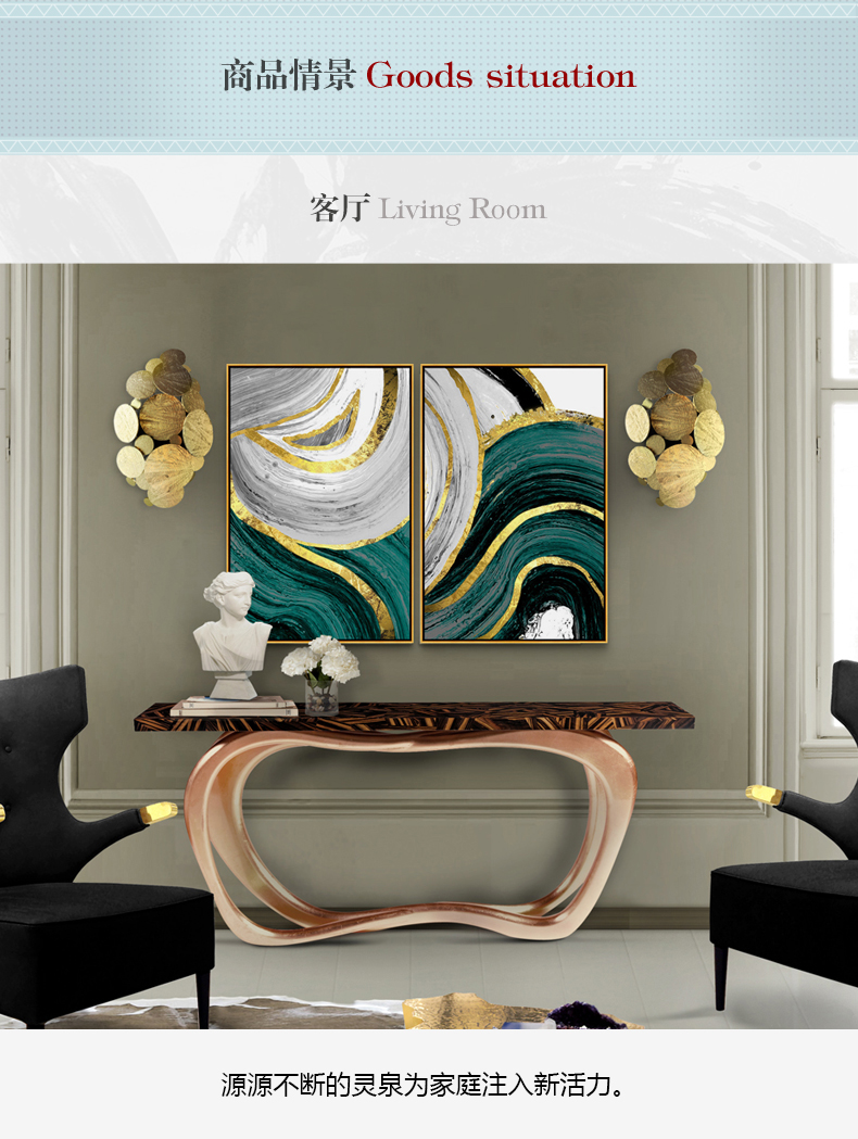 現(xiàn)代簡(jiǎn)約抽象組合客廳玄關(guān)臥室有框掛畫(huà) 晶瓷畫(huà) 純手繪油畫(huà) 靈源