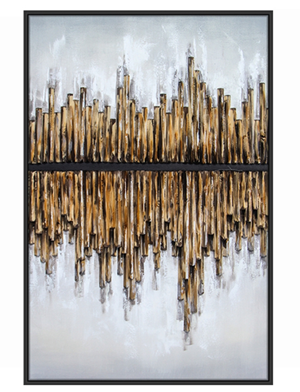 抽象客廳裝飾畫 臥室原創(chuàng)手繪實(shí)物畫 走廊過(guò)道環(huán)保PS框掛畫 倒影2