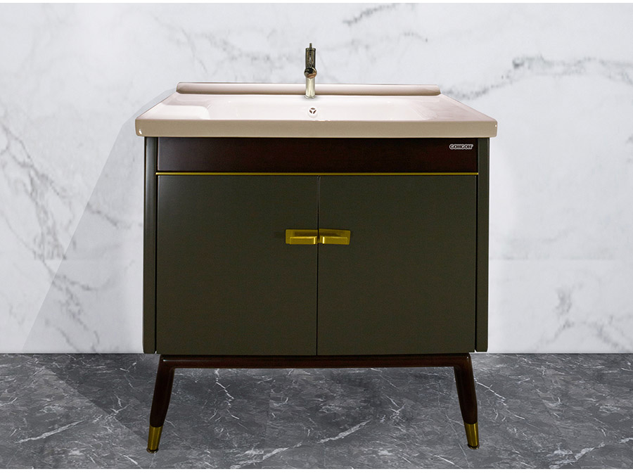 落地式陶瓷浴室柜,現(xiàn)代簡(jiǎn)約實(shí)木浴室柜,GOHGOH浴室柜