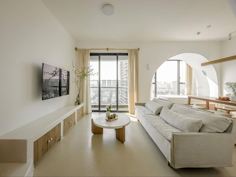 遼陽復式裝修，全屋大白墻看似不豪華，細節(jié)卻做得很到位，顏值超高